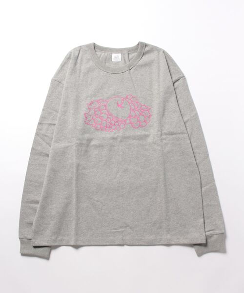 FRUIT OF THE LOOM(フルーツオブザルーム)の「SC L/S LOGOPRINT TEE / 長袖 / ロンT / 前面 / ロゴ / プリント / ユニセックス(Tシャツ/カットソー・レディース・ベージュ/杢グレー・LL/S/M/L)」の9枚目の写真