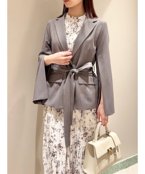 SNIDEL（スナイデル）の「ミディテーラードジャケット（テーラードジャケット・レディース・アイボリー/グレー・1/0）」の18枚目の写真