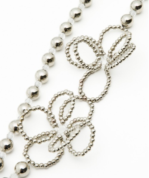 Casselini（キャセリーニ）の「Casselini(キャセリーニ)フラワービーズモバイルショルダー（スマホグッズ・レディース・ピンク/ホワイト/シルバー・FREE）」の10枚目の写真