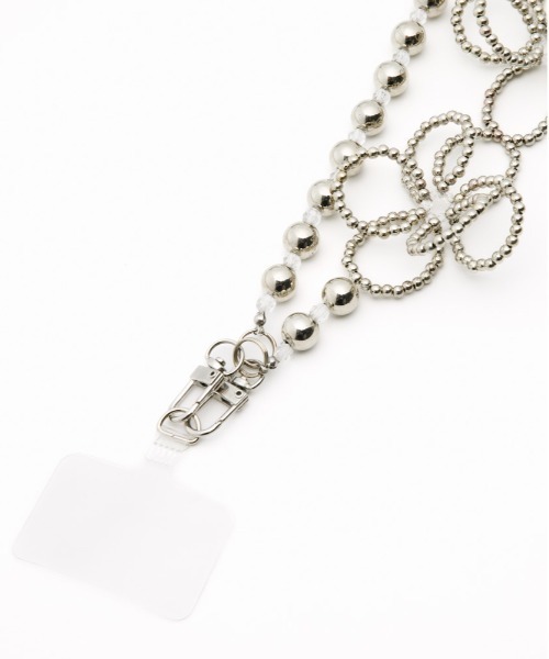 Casselini（キャセリーニ）の「Casselini(キャセリーニ)フラワービーズモバイルショルダー（スマホグッズ・レディース・ピンク/ホワイト/シルバー・FREE）」の11枚目の写真