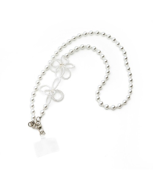 Casselini（キャセリーニ）の「Casselini(キャセリーニ)フラワービーズモバイルショルダー（スマホグッズ・レディース・ピンク/ホワイト/シルバー・FREE）」の7枚目の写真