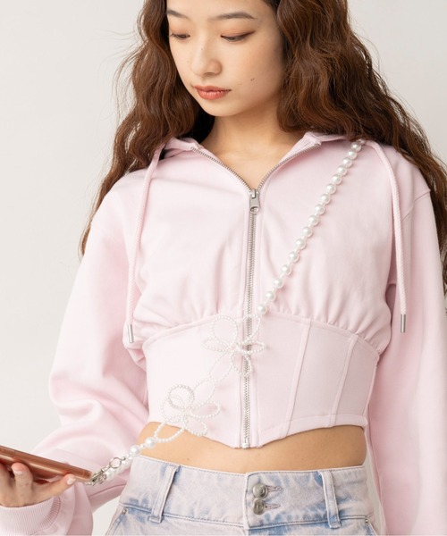 Casselini（キャセリーニ）の「Casselini(キャセリーニ)フラワービーズモバイルショルダー（スマホグッズ・レディース・ピンク/ホワイト/シルバー・FREE）」の21枚目の写真