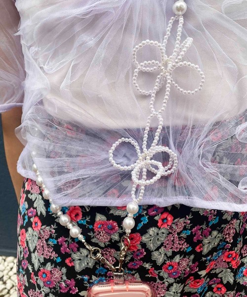 Casselini（キャセリーニ）の「Casselini(キャセリーニ)フラワービーズモバイルショルダー（スマホグッズ・レディース・ピンク/ホワイト/シルバー・FREE）」の20枚目の写真