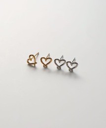 【金属アレルギー対応】 オープンハートピアス / ステンレス
