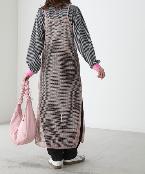 BONLECILL(ボンルシール)の「ラメメッシュキャミソールワンピース(ワンピース・レディース・ピンク/ブラック/ゴールド/シルバー・FREE)」の7枚目の写真