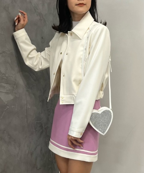 EIMY ISTOIRE（エイミーイストワール）の「heart glitter mini  bag（ショルダーバッグ・レディース・ホワイト/シルバー/ブラック・FREE）」の7枚目の写真