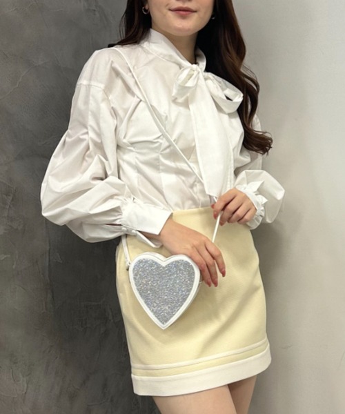 EIMY ISTOIRE（エイミーイストワール）の「heart glitter mini  bag（ショルダーバッグ・レディース・ホワイト/シルバー/ブラック・FREE）」の14枚目の写真