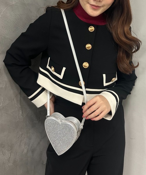 EIMY ISTOIRE（エイミーイストワール）の「heart glitter mini  bag（ショルダーバッグ・レディース・ホワイト/シルバー/ブラック・FREE）」の21枚目の写真