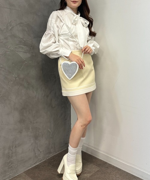 EIMY ISTOIRE（エイミーイストワール）の「heart glitter mini  bag（ショルダーバッグ・レディース・ホワイト/シルバー/ブラック・FREE）」の19枚目の写真