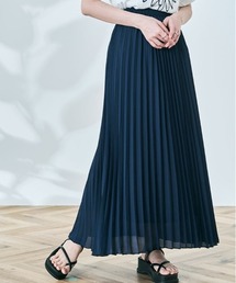 シフォン プリーツ ロング スカート