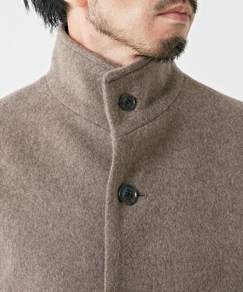 MEN'S MELROSE（メンズメルローズ）の「ラムブレンドビーバー＆ウーレットスタンドカラーハーフコート（その他アウター・メンズ・ライトブラウン/ライトグレー/ネイビー・2/3/4）」の14枚目の写真