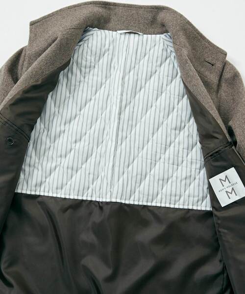 MEN'S MELROSE（メンズメルローズ）の「ラムブレンドビーバー＆ウーレットスタンドカラーハーフコート（その他アウター・メンズ・ライトブラウン/ライトグレー/ネイビー・2/3/4）」の19枚目の写真