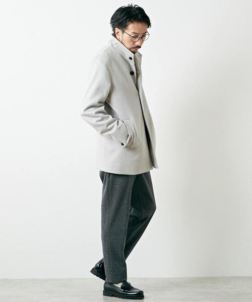 セール】ラムブレンドビーバー＆ウーレットスタンドカラーハーフコート