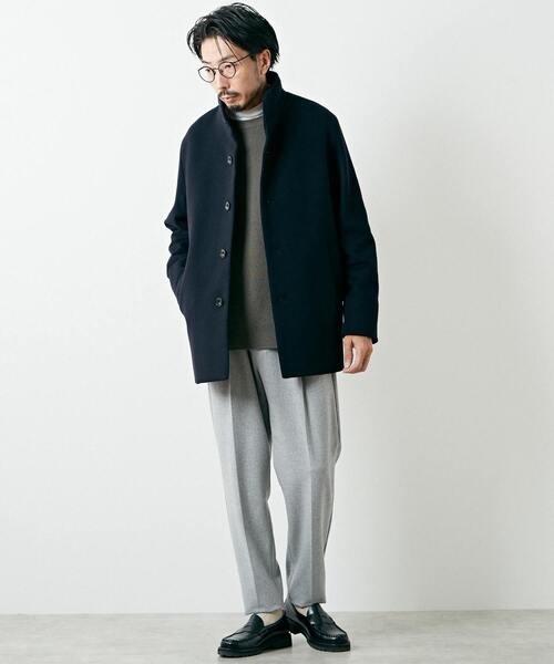 セール】ラムブレンドビーバー＆ウーレットスタンドカラーハーフコート