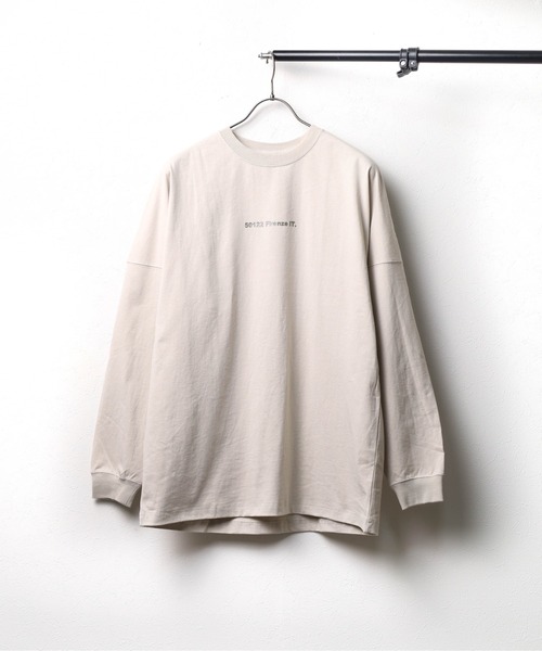 ARCHIVER（アーカイバ）の「【69】【it】ミドルウェイト ドルマンロングスリーブＴシャツ（Tシャツ/カットソー・レディース・ブラック/ホワイト/サンドベージュ・LARGE/MEDIUM）」の3枚目の写真