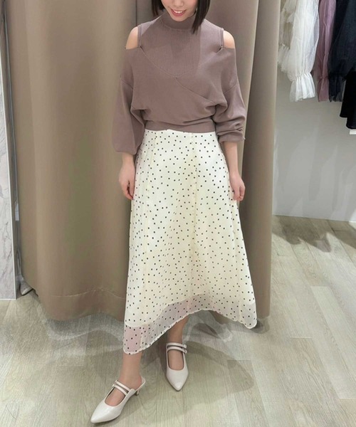 NOELA（ノエラ）の「２ＷＡＹカシュクールニット（ニット/セーター・レディース・ブルー/ブラウン/オフホワイト・フリー）」の9枚目の写真