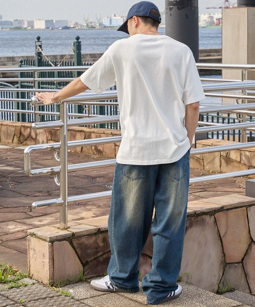 Dickies/ディッキーズ ヴィンテージ加工 ワンポイントロゴ オーバー
