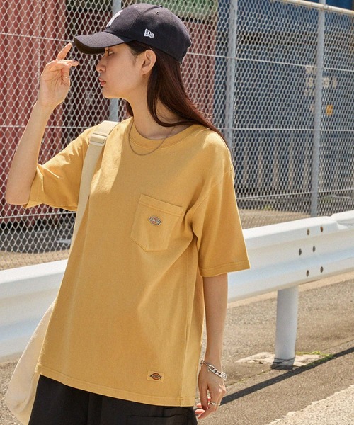 Dickies/ディッキーズ ヴィンテージ加工 ワンポイントロゴ オーバー