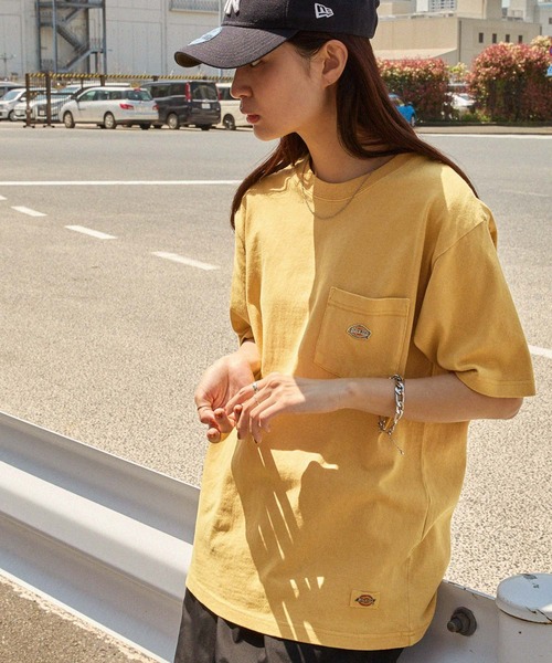 Dickies/ディッキーズ ヴィンテージ加工 ワンポイントロゴ オーバー