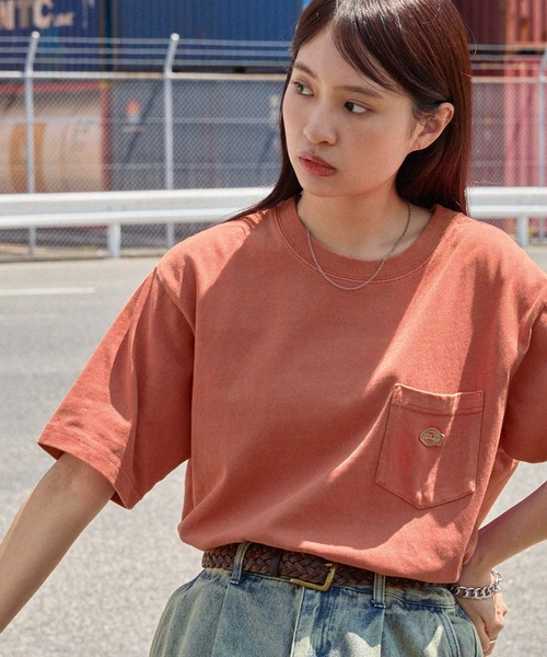 Dickies/ディッキーズ ヴィンテージ加工 ワンポイントロゴ オーバー