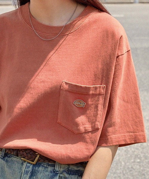 Dickies/ディッキーズ ヴィンテージ加工 ワンポイントロゴ オーバー