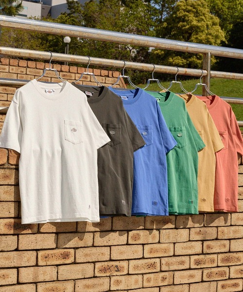 Dickies/ディッキーズ ヴィンテージ加工 ワンポイントロゴ オーバー