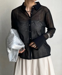 DouDou | シアー襟付ニット(ニット/セーター)