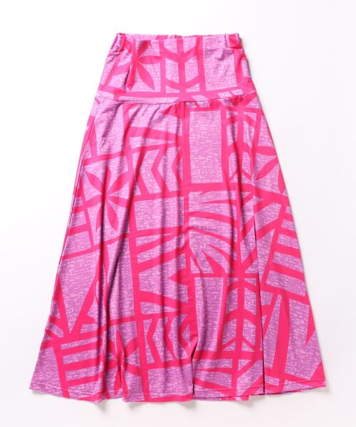 【Maunaloa】Ocean Blue Bird モダンタトゥマキシスカート（スカート）｜Maunaloa（マウナロア）