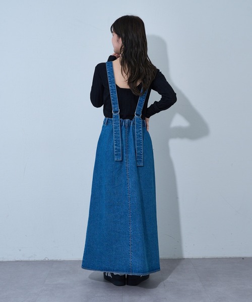 COLONY 2139（コロニートゥーワンスリーナイン）の「ボタンダウンデニムサロペットスカート（サロペット/オーバーオール・レディース・ブルー・FREE）」の7枚目の写真