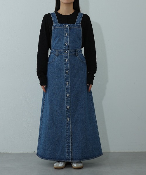 COLONY 2139（コロニートゥーワンスリーナイン）の「ボタンダウンデニムサロペットスカート（サロペット/オーバーオール・レディース・ブルー・FREE）」の10枚目の写真