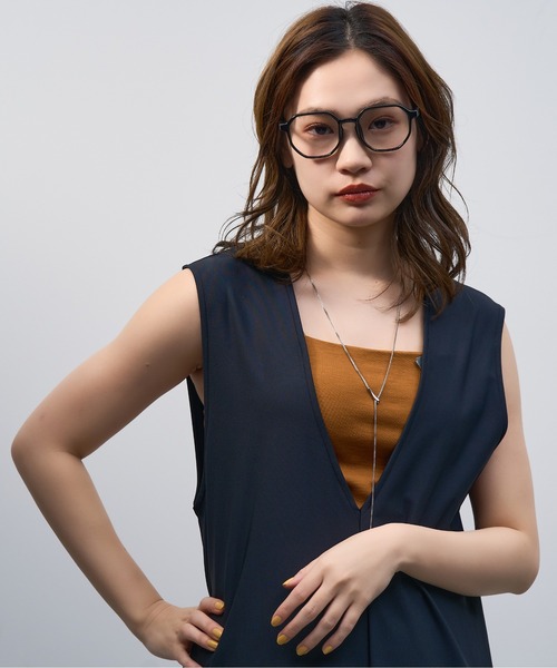 Zoff（ゾフ）の「ウェリントン型 メガネ｜ビッグシェイプ｜クリアフレーム｜プラスチックフレーム｜Zoff｜SPRING TREND（メガネ・レディース・ブラウン/グリーン/ブラック/クリア・FREE）」の13枚目の写真