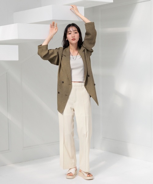 LOWRYS FARM（ローリーズファーム）の「スタイルＵＰフレアパンツ 996859（スラックス・レディース・ブラウン/アイボリー/ブラック・MEDIUM/LARGE）」の17枚目の写真