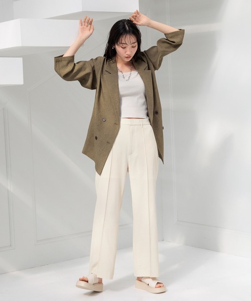 LOWRYS FARM（ローリーズファーム）の「スタイルＵＰフレアパンツ 996859（スラックス・レディース・ブラウン/アイボリー/ブラック・MEDIUM/LARGE）」の18枚目の写真