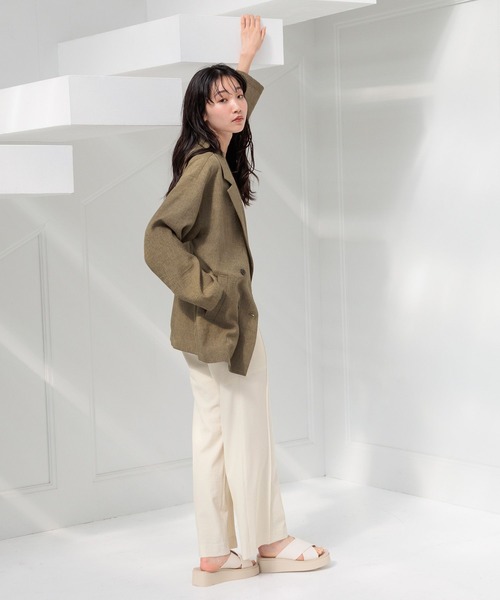 LOWRYS FARM（ローリーズファーム）の「スタイルＵＰフレアパンツ 996859（スラックス・レディース・ブラウン/アイボリー/ブラック・MEDIUM/LARGE）」の19枚目の写真