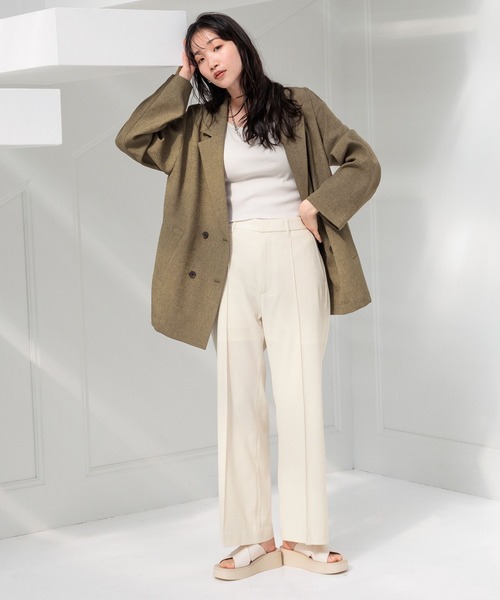 LOWRYS FARM（ローリーズファーム）の「スタイルＵＰフレアパンツ 996859（スラックス・レディース・ブラウン/アイボリー/ブラック・MEDIUM/LARGE）」の20枚目の写真