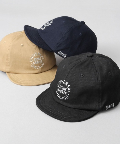 【ほぼ新品】値下げUni&co ユニアンドコー キャメル M セール】UOサークルロゴ刺繍 ツイル アンパイアキャップ