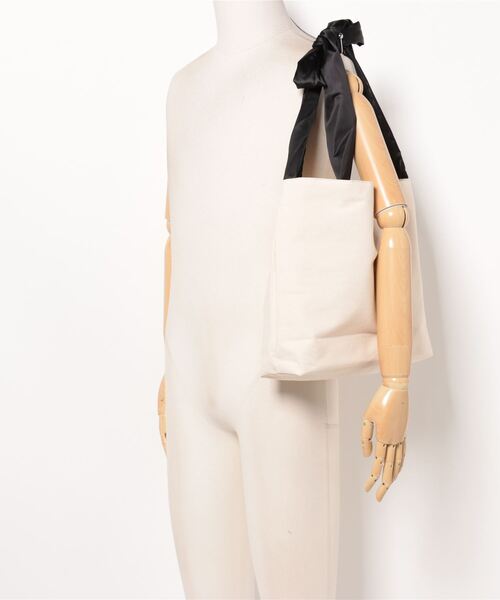 LADY LIKE（レディライク）の「持ち手リボンキャンバスミニバッグ（ハンドバッグ・レディース・ブラック・F）」の11枚目の写真