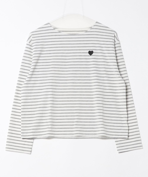 apres jour clair(アプレジュールクレア)の「【apres jour clair】ハート刺繍ボーダーTシャツ【ZOZOTOWN限定アイテム】(Tシャツ/カットソー・レディース・ブラック/グレー/ピンク・フリー/X-LARGE)」の21枚目の写真
