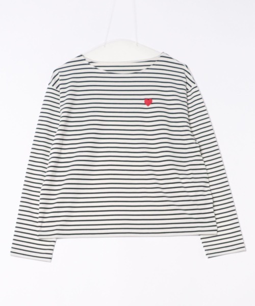 apres jour clair(アプレジュールクレア)の「【apres jour clair】ハート刺繍ボーダーTシャツ【ZOZOTOWN限定アイテム】(Tシャツ/カットソー・レディース・ブラック/グレー/ピンク・フリー/X-LARGE)」の22枚目の写真