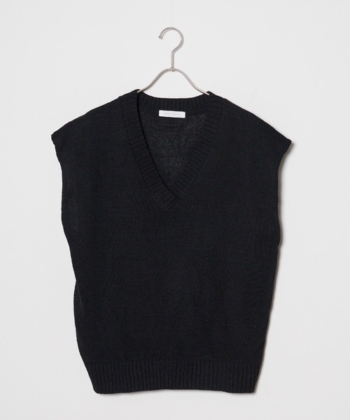 ROOPTOKYO（ループトウキョウ）の「Vネック ニットベスト（ベスト・メンズ・ブラック/アイボリー/ブラウン・L/M）」の3枚目の写真