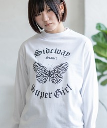 【SIDEWAY STANCE】グリッタープリント 長袖 Tシャツ