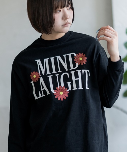 SIDEWAY STANCE（サイドウェイスタンス）の「【SIDEWAY STANCE】グリッタープリント 長袖 Tシャツ（Tシャツ/カットソー・レディース・ブラック/ホワイト系/ホワイト系1/ブラック系/ホワイト/ブラック系1・FREE）」の6枚目の写真