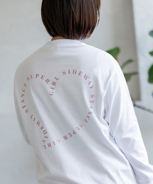 SIDEWAY STANCE（サイドウェイスタンス）の「【SIDEWAY STANCE】グリッタープリント 長袖 Tシャツ（Tシャツ/カットソー・レディース・ブラック/ホワイト系/ホワイト系1/ブラック系/ホワイト/ブラック系1・FREE）」の2枚目の写真