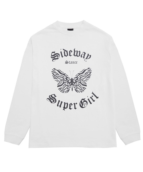 SIDEWAY STANCE（サイドウェイスタンス）の「【SIDEWAY STANCE】グリッタープリント 長袖 Tシャツ（Tシャツ/カットソー・レディース・ブラック/ホワイト系/ホワイト系1/ブラック系/ホワイト/ブラック系1・FREE）」の14枚目の写真