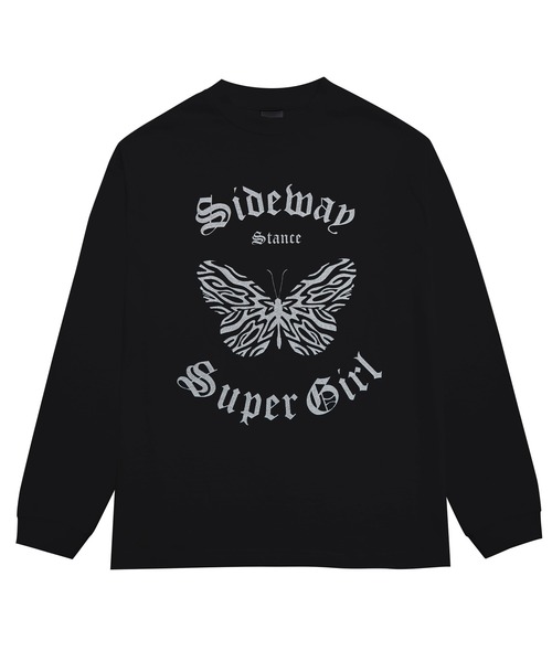 SIDEWAY STANCE（サイドウェイスタンス）の「【SIDEWAY STANCE】グリッタープリント 長袖 Tシャツ（Tシャツ/カットソー・レディース・ブラック/ホワイト系/ホワイト系1/ブラック系/ホワイト/ブラック系1・FREE）」の16枚目の写真