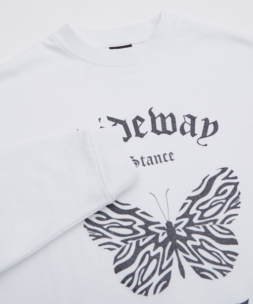 SIDEWAY STANCE（サイドウェイスタンス）の「【SIDEWAY STANCE】グリッタープリント 長袖 Tシャツ（Tシャツ/カットソー・レディース・ブラック/ホワイト系/ホワイト系1/ブラック系/ホワイト/ブラック系1・FREE）」の19枚目の写真