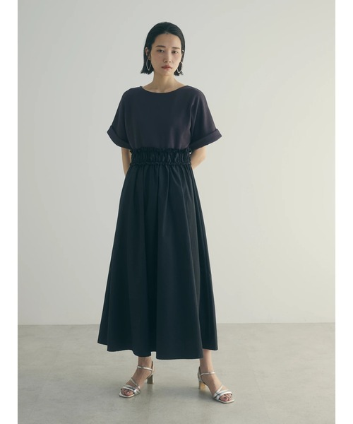 armonia(アルモニーア)の「a.異素材切替ドルマンワンピース(ワンピース・レディース・ネイビー/チャコールグレー・FREE)」の5枚目の写真