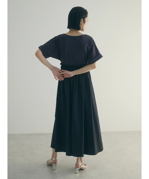 armonia(アルモニーア)の「a.異素材切替ドルマンワンピース(ワンピース・レディース・ネイビー/チャコールグレー・FREE)」の7枚目の写真