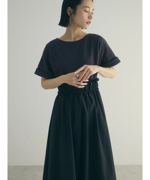 armonia(アルモニーア)の「a.異素材切替ドルマンワンピース(ワンピース・レディース・ネイビー/チャコールグレー・FREE)」の10枚目の写真