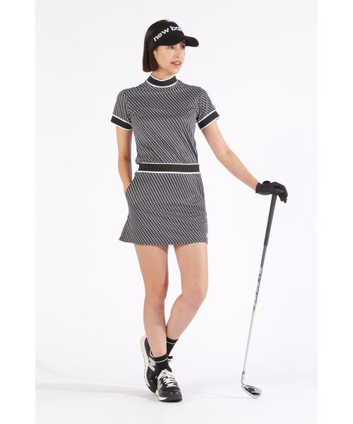 New Balance Golf(ニューバランスゴルフ)の「【new balance golf】チェック柄 半袖 モックネック プルオーバー (WOMENS WORLD)(Tシャツ/カットソー・レディース・ブラック/グレー系その他2/ピンク系その他2・MEDIUM/LARGE/SMALL)」の9枚目の写真